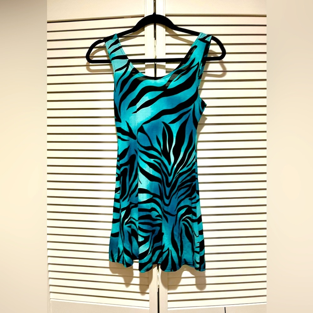 Zebra Blue Beach Cover Up